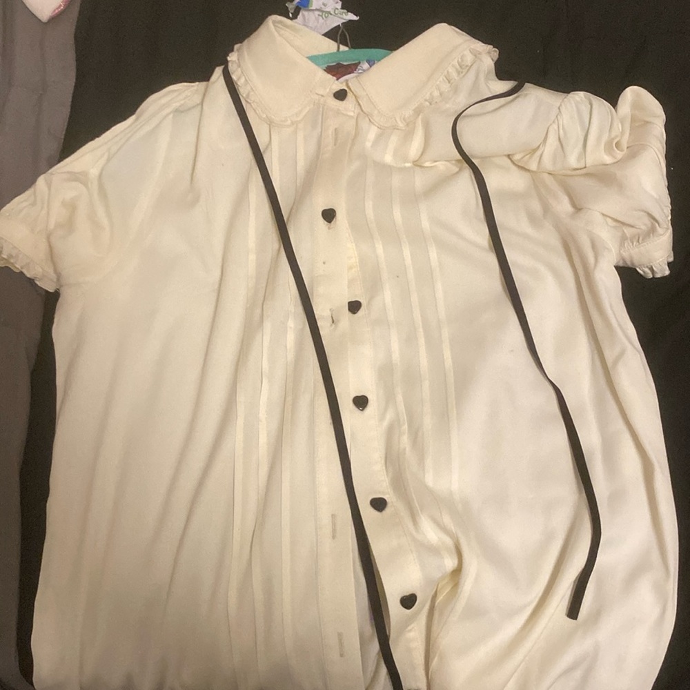 FRILLED TIE TOP